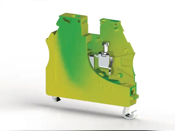 Klemsan - 334170 AVK 2,5T RD 2,5 mm2, avk rd serisine uygun , tek katlı topraklama klemensi,yalıtım malzemesi pa, sarı-yeşil - 1