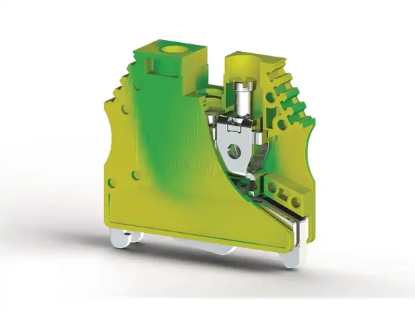 Klemsan - 334470 AVK 10TK 10 mm2, avk serisine uygun , vida bağlantılı, tek katlı topraklama klemensi, yalıtım malzemesi pa, sarı-yeşil - 1