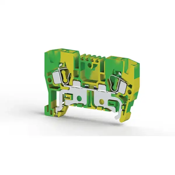 Klemsan - 336230 YBK 4T 4mm2, yay bağlantılı, iki iletkenli topraklama klemensi, yalıtım malzemesi pa, sarı - yeşil - 1