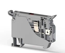 353429 ASK 5 LD 4mm2, vida bağlantılı, 24v ledli, sigortalı klemens(5x50-25), yalıtım malzemesi pa, gri - 1