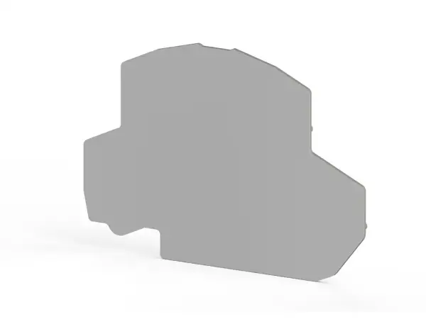 Klemsan - 446519 - NPP PYK 2,5 - 2F 1mm nihayet plakası, yalıtım malzemesi pa, Gri - 1