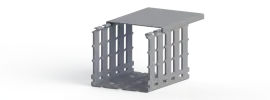 5558010WS - Kkd 8010 80x100 PVC Kablo Kanalı, Gri - 1