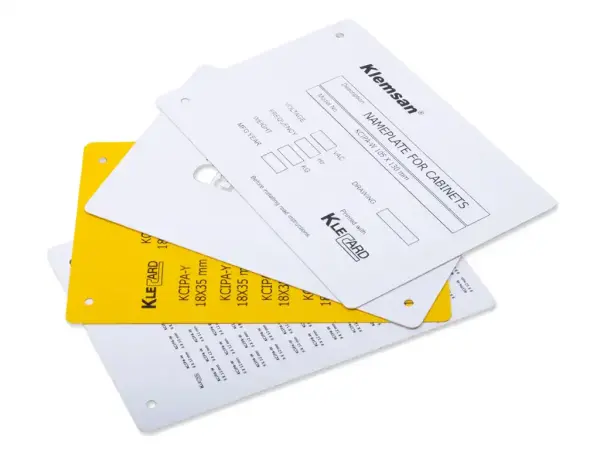 Klemsan - 808802 - KCIPA-S 9x12, yapışkanlı pano ve cihaz etiketleri, gümüş Gri - 1