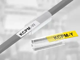 808953 - Kcpm-w 4 X 23mm Şeffaf tüpe geçirilen kablo etiketi, Beyaz - 1