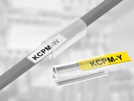 809002 - KCPM-Y 4x15 4x15, şeffaf tüpe geçirilen etiketler, Sarı - 1