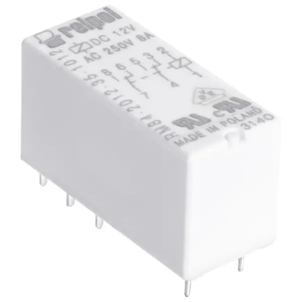 Relpol - RM84-2012-25-1110 - 2 Kutuplu Enversör Kontak, 8 A Termik Akım, Pcb TiPi, 110v Dc - 2