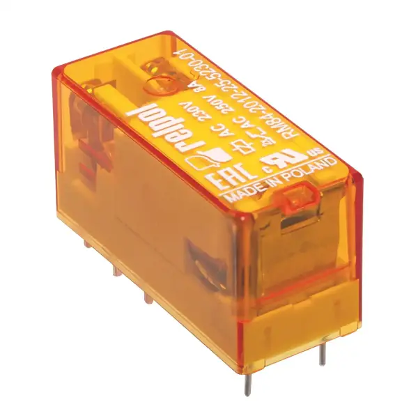 Relpol - RM84-2012-25-5230-01 - 2 Kutuplu Enversör Kontak, 8 A Termik Akım, PCB Tipi, 230V AC, şeffaf - 1
