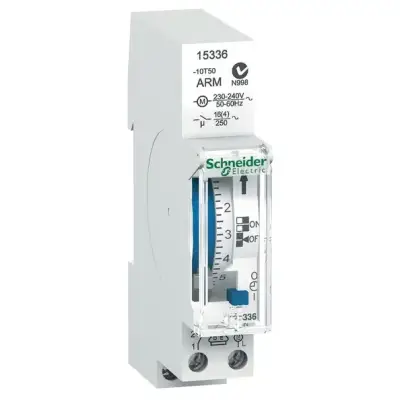 Schneider Electric - 15336 - Acti 9 IH Mekanik Zaman Saati 24 saat - 100 saat bellek - 1