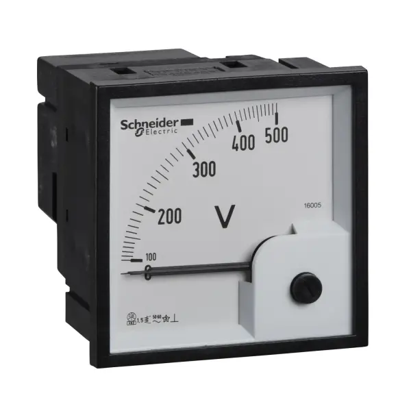 Schneider Electric - 16005 - Analog Voltmetre - 72X72 Mm - 0..500 V - 1