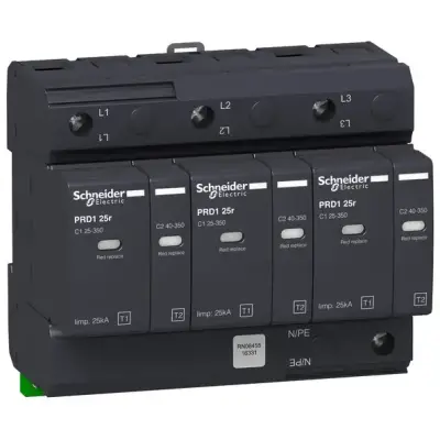 Schneider Electric - 16331 - PRD1 25r modüler kesinti durdurucu - 3 kutup - 350V - uzaktan aktarmalı - 1