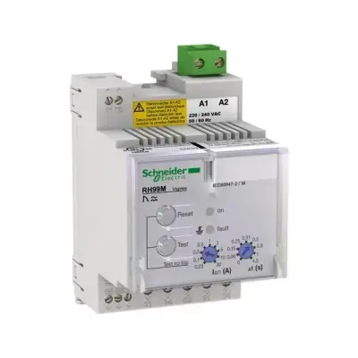 Schneider Electric - 56173 - manuel sıfırlamalı toprak kaçağı rölesi RH99M - 0,03..30 A - 0..4,5 sn - 240 V - 1