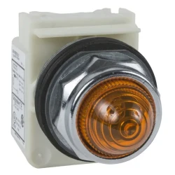  9001KP7A9 - sekizgen pilot lamba Ø 30 - sarı - akkor BA 9s - 230 V AC - IP66 - 1