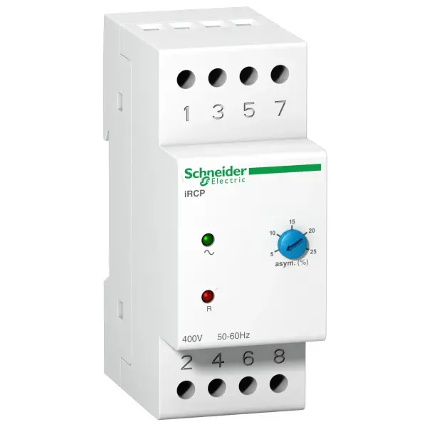 Schneider Electric - A9E21180 - faz kontrol rölesi iRCP - 8 A - 400 V 50/60Hz - 1 OC - 1