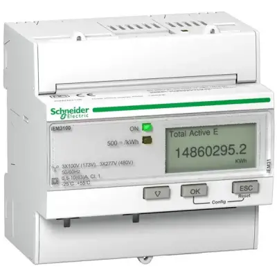 Schneider Electric - A9MEM3100 - iEM3000 enerji ölçüm cihazı - 63 A - 1