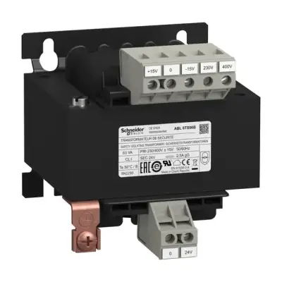 Schneider Electric - ABL6TS06B - gerilim transformatörü - 230..400 V - 1 x 24 V - 63 VA - 1