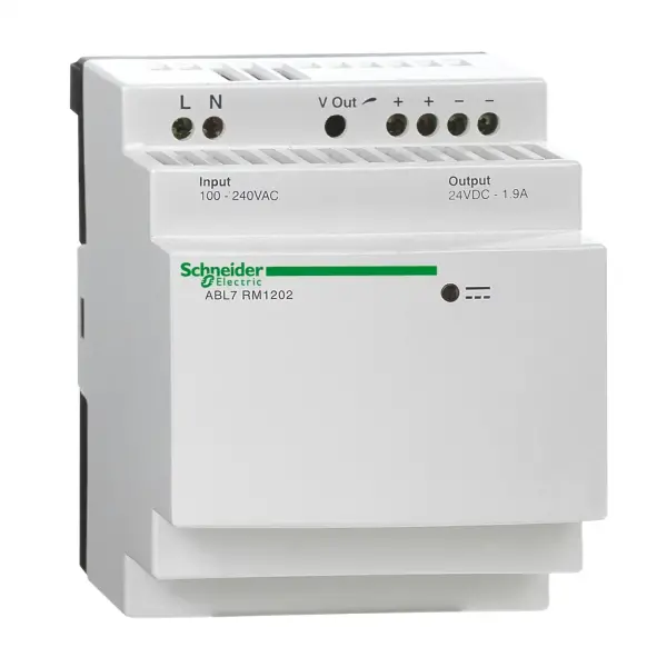 Schneider Electric - ABL7RM24025 - otom sıfırlama ile düzenlenmiş SMPS - 1 veya 2 fazlı - 200...240VAC - 24V - 2,5A - 1