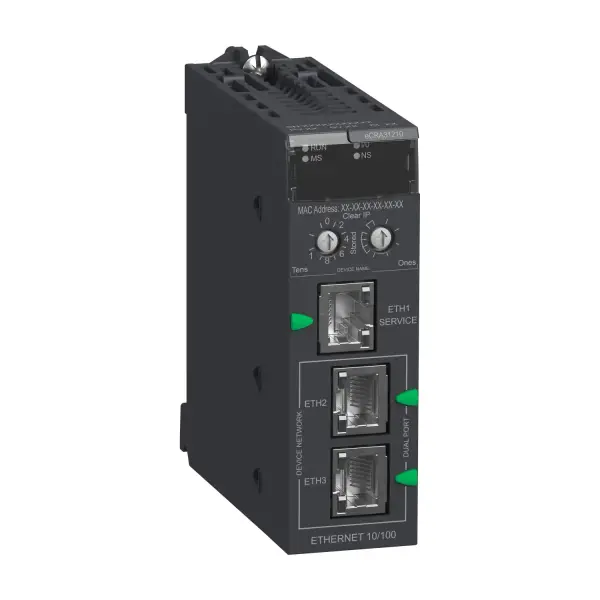 Schneider Electric - BMECRA31210C - Ethernet arka panelli Modicon X80 EIO Drop adaptörü - kaplamalı - 1
