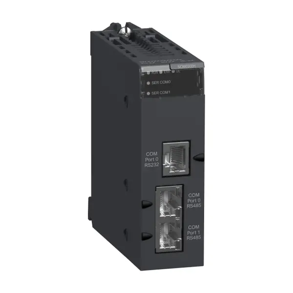 Schneider Electric - BMXNOM0200H - Modbus ve Karakter modunda 2 RS-485/232 portlu Harshed seri bağlantı modülü - 1