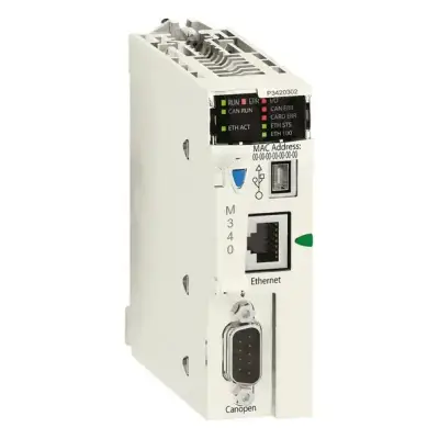 Schneider Electric - BMXP3420302 - işlemci modülü M340 - maks 1024 Dijital + 256 analog G/Ç - CANOpen - 1