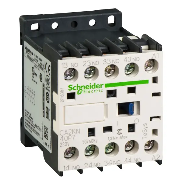 Schneider Electric - CA2KN40P7 - TeSys K kontrol rölesi - 4 NA - <= 690 V - 230 V AC bobin - 1