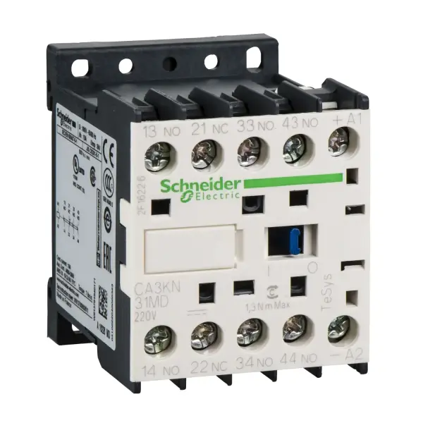 Schneider Electric - CA3KN31MD - TeSys K kontrol rölesi - 3 NA + 1 NK - <= 690 V - 220 V DC standart bobin - 1