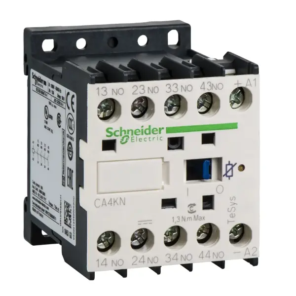 Schneider Electric - CA4KN22BW3 - TeSys K kontrol rölesi - 2 NA + 2 NK - <= 690 V - 24 V DC düşük tüketim bobini - 1