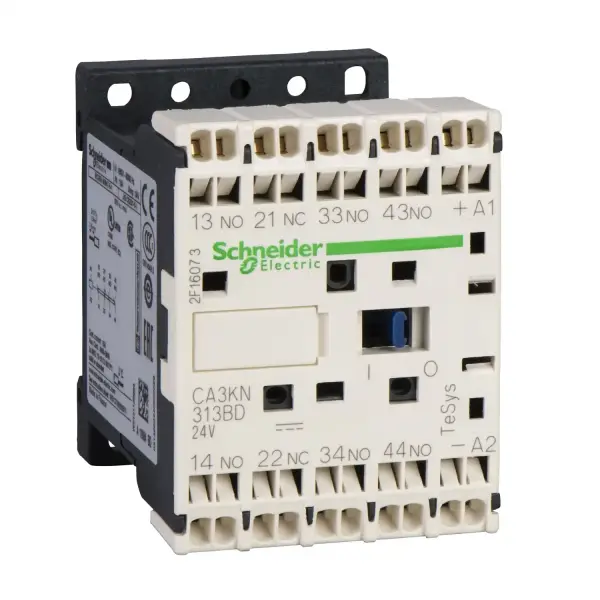Schneider Electric - CA4KN313BW3 - TeSys K Yardımcı Kontaktör, 4P(3NO+1NC), 690V, 24V DC Düşük Tüketimli Bobinli - 1