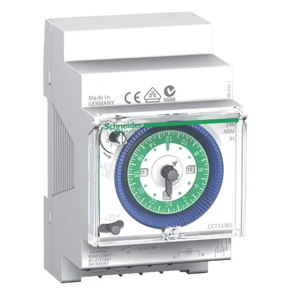 Schneider Electric - CCT15365 - Acti 9 IH Mekanik Zaman Saati 24 saat - 200 saat bellek - 1