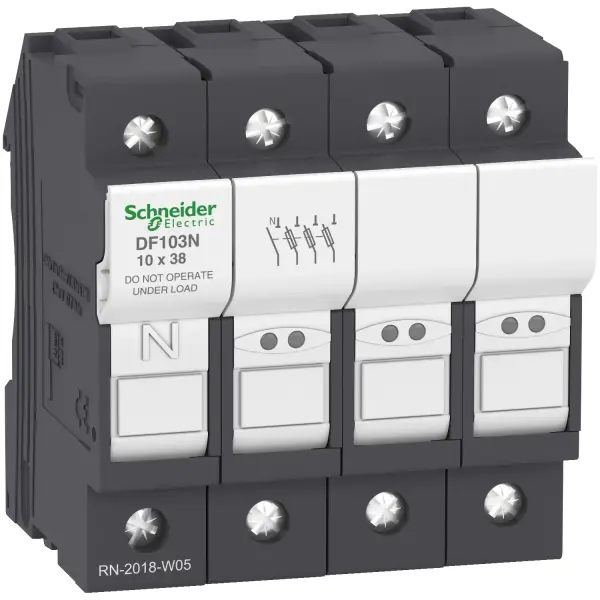 Schneider Electric - DF103N - TeSyS sigorta bağlantı kesici 3P N 32A - sigorta boyutu 10 x 38 mm - 1