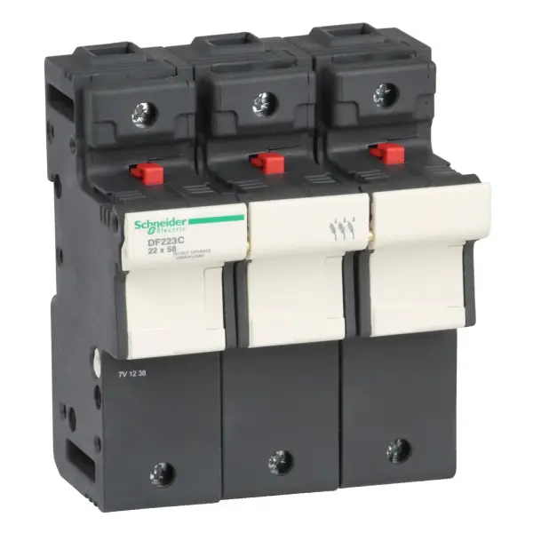 Schneider Electric - DF223C - Fuse carrier TeSys DF, 3P 125A, fuse size 22x58 mm - 1