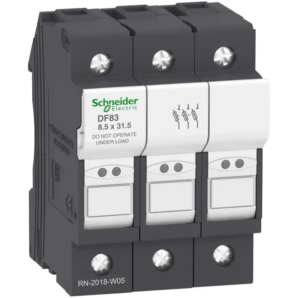 Schneider Electric - DF83 - Fuse carrier TeSys DF, 3P 25A, fuse size 8.5x31.5 mm - 1