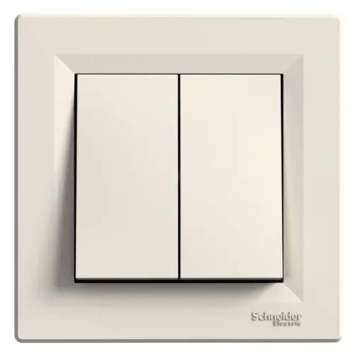 Schneider Electric - EPH0300123 - Asfora Komütatör, Krem, Vidasız, Çerçeveli - 1