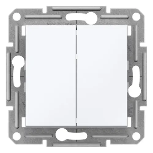 Schneider Electric - EPH0670121 - Asfora İkili Vavien Beyaz, Vidasız, Çerçevesiz - 1
