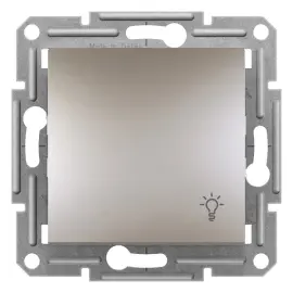 EPH0900169 - Asfora Plus Işık İşaretli Liht Buton Bronz - 1