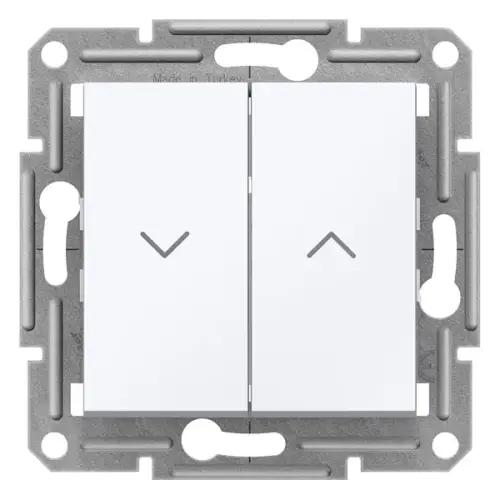 Schneider Electric - EPH1370121 - Asfora Jaluzi Kumanda Liht Buton Beyaz, Vidasız, Çerçevesiz - 1