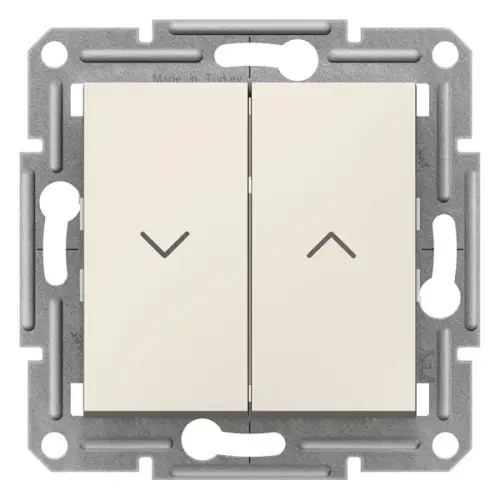 Schneider Electric - EPH1370123 - Asfora Jaluzi Kumanda Liht Buton Krem, Vidasız, Çerçevesiz - 1