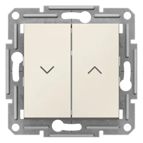 Schneider Electric - EPH1370523 - Asfora Jaluzi Kumanda Anahtarı Krem, Vidasız, Çerçevesiz - 1