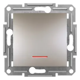 EPH1400169 - Asfora Plus Işıklı Anahtar Bronz, Vidasız, Çerçevesiz - 1