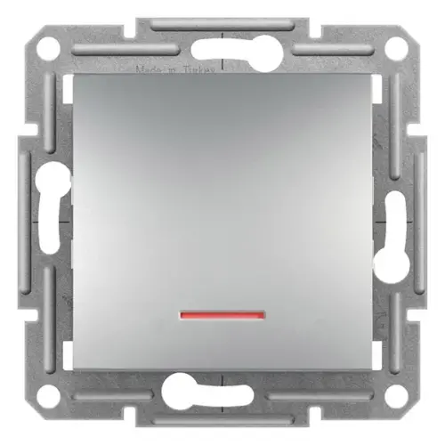 Schneider Electric - EPH1400361 - Asfora Isıklı Anahtar Vıdalı Alum - Asfora Işıklı Anahtar Antrasit - 1