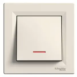 EPH1402323 - Asfora Swıtch W/ Loc.l. Screw Cream Dıy - Asfora Işıklı Anahtar Antrasit - 1