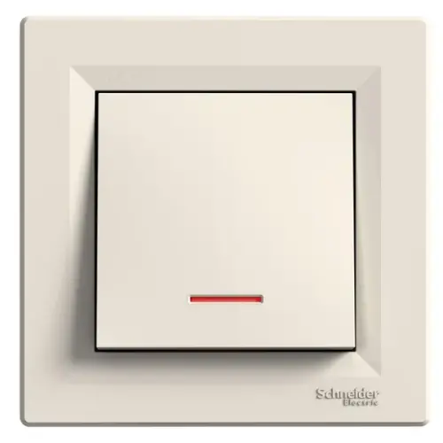 Schneider Electric - EPH1402323 - Asfora Swıtch W/ Loc.l. Screw Cream Dıy - Asfora Işıklı Anahtar Antrasit - 1
