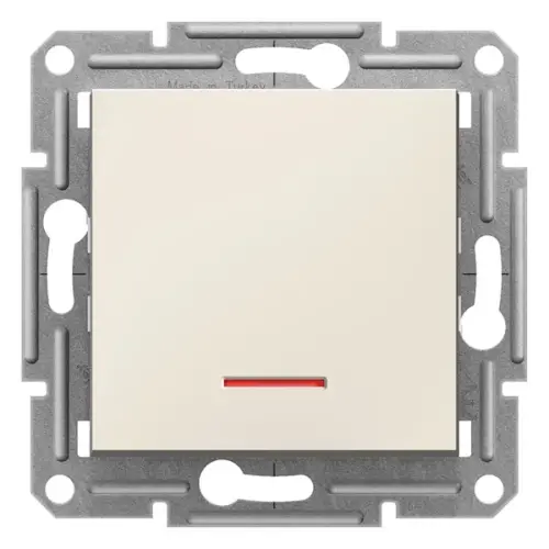 Schneider Electric - EPH1470123 - Asfora Swıtch W/ Loc.l. W/o Frm Cream - Asfora Işıklı Anahtar Çerçevesiz - 1
