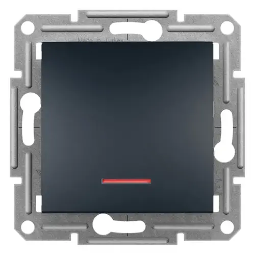 Schneider Electric - EPH1500171 - Asfora Plus Işıklı Vavien Antrasit, Vidasız, Çerçevesiz - 1