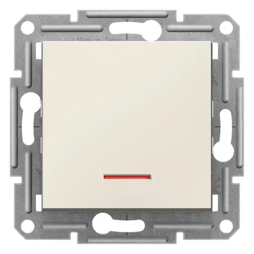 Schneider Electric - EPH1570123 - Asfora 2-way Sw. W/ Loc.l. W/o Frm Cream - Asfora Işıklı Vavien Çerçevesiz - 1