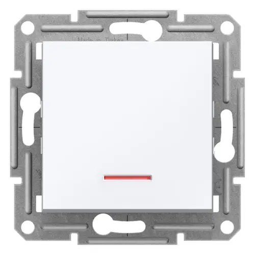 Schneider Electric - EPH1670121 - Asfora Push-b W/ Loc.l. W/o Frm White - Asfora Işıklı Liht Çerçevesiz - 1