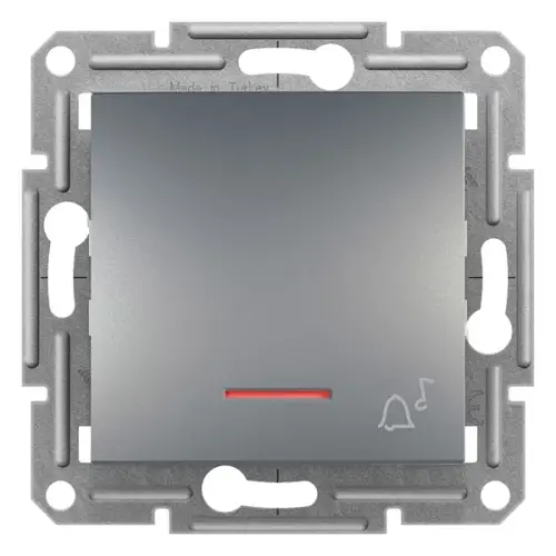 Schneider Electric - EPH1700162 - Asfora – Zil İşaretli Işıklı Liht Buton – Çelik - 1