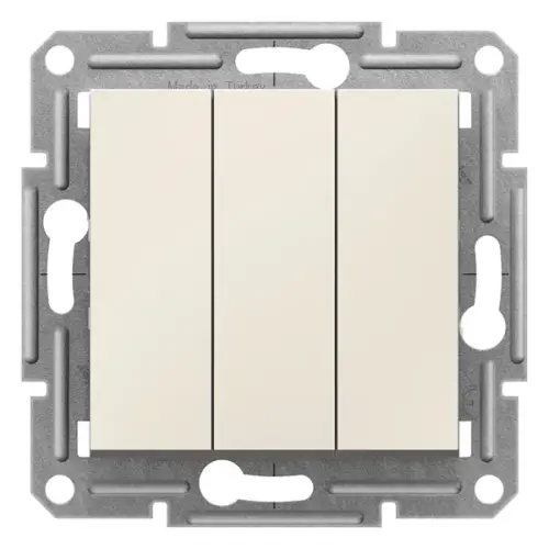 Schneider Electric - EPH2170123 - Asfora 3-circuit Switch W/o Frm Cream - 1