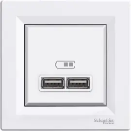 EPH2700221 - Asfora Double Usb Type-a 2.1a White - 1
