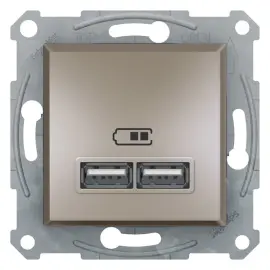 EPH2700269 - Asfora Double Usb Type-a 2.1a Bronz - 1