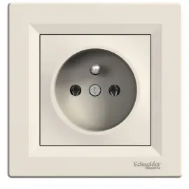 EPH2800123 - Asfora Ups Priz Krem, Vidalı, Çerçeveli - 1